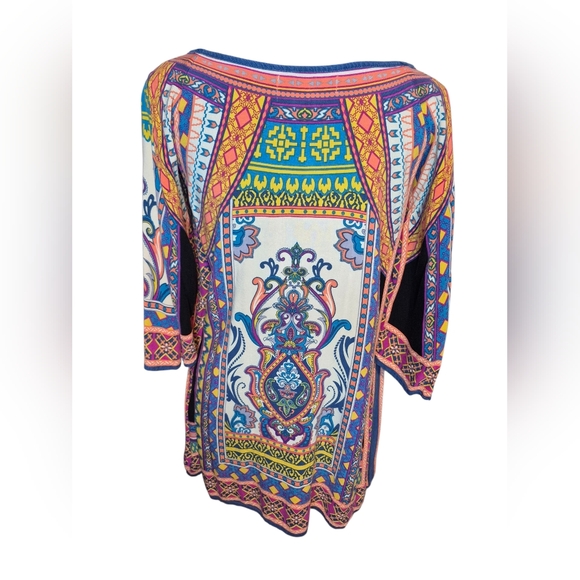 Flying Tomato Vibrant Patterned Tunic Top - Picture 4 of 6